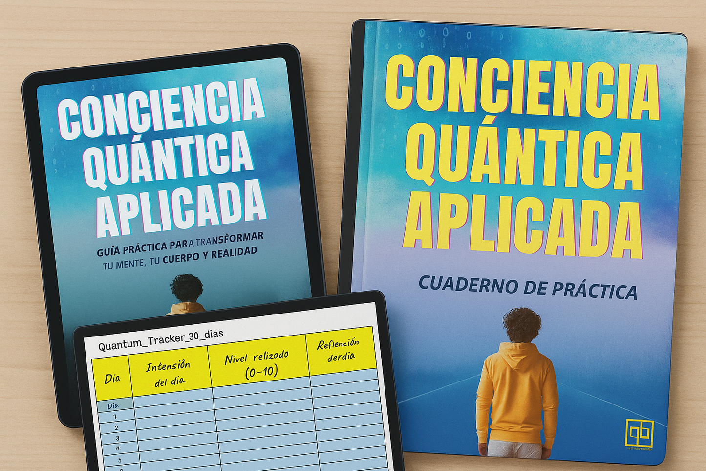 Conciencia Cuántica Aplicada + Cuaderno de Ejercicios para imprimir + Tracker en Excel